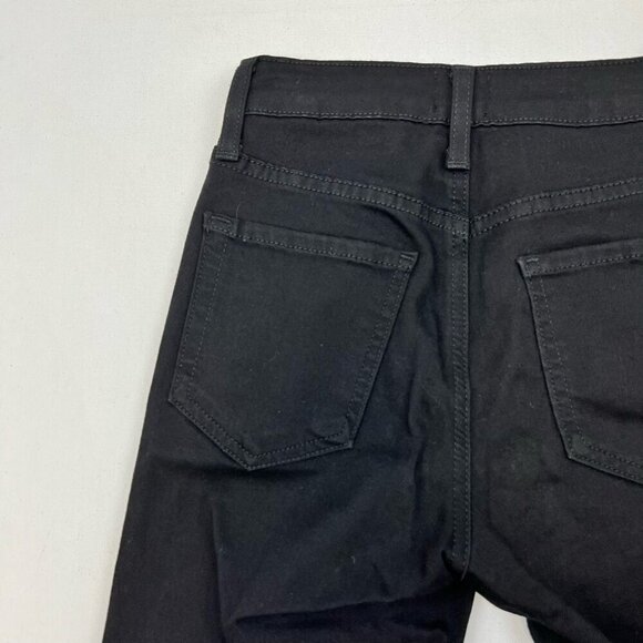 Just Black Womens Skinny Jeans Stretch Pockets Button Fly Raw Edge Mid Rise 24 - Picture 6 of 10